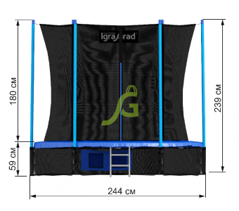 Батут с защитной сеткой IgraGrad Classic 244 см (8ft) - фото 3